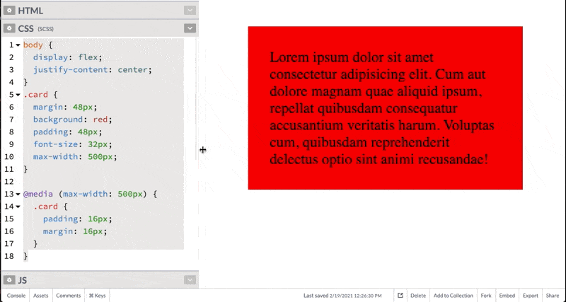Max-width with flexbox centering