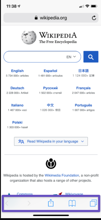 Safari toolbar visible